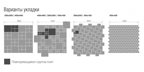 Тротуарная плитка Браер Лувр Песочный 200х200